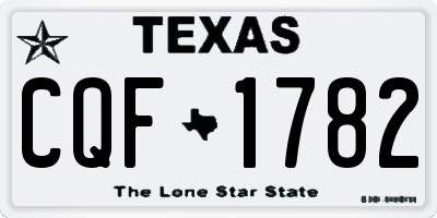 TX license plate CQF1782