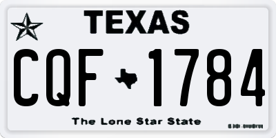 TX license plate CQF1784