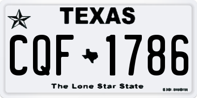 TX license plate CQF1786