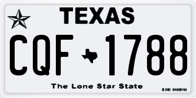 TX license plate CQF1788