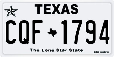 TX license plate CQF1794