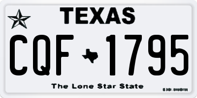 TX license plate CQF1795