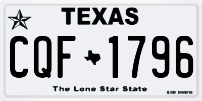 TX license plate CQF1796