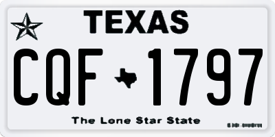 TX license plate CQF1797