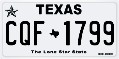 TX license plate CQF1799