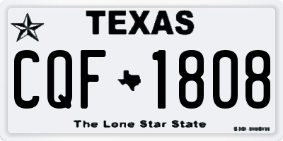 TX license plate CQF1808
