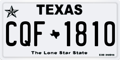 TX license plate CQF1810