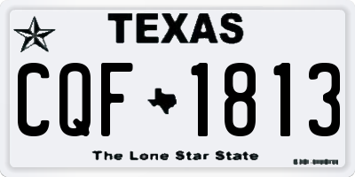 TX license plate CQF1813