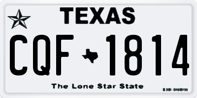 TX license plate CQF1814