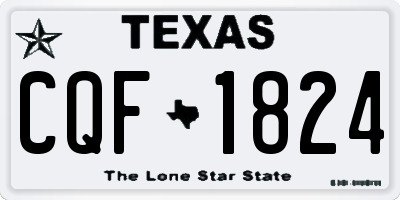 TX license plate CQF1824