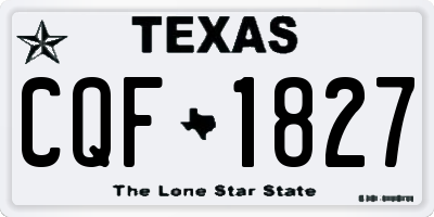 TX license plate CQF1827