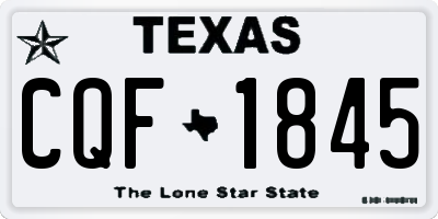 TX license plate CQF1845