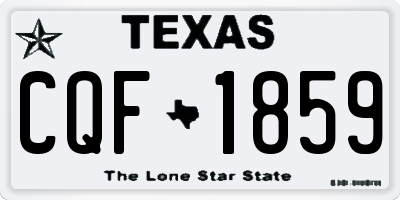 TX license plate CQF1859