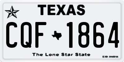 TX license plate CQF1864