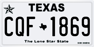 TX license plate CQF1869