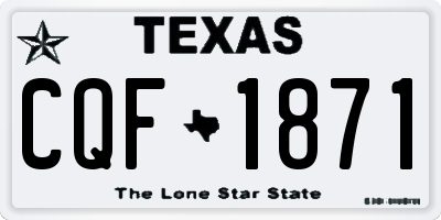 TX license plate CQF1871