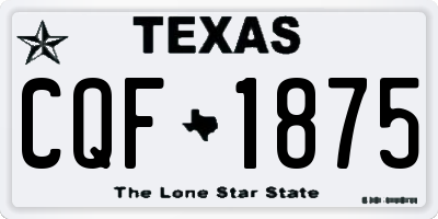 TX license plate CQF1875
