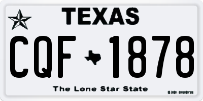TX license plate CQF1878