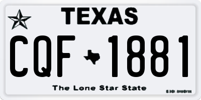 TX license plate CQF1881