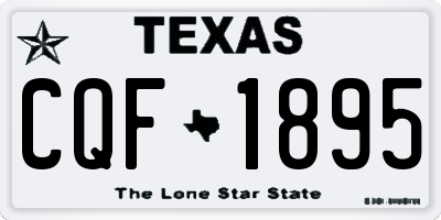 TX license plate CQF1895