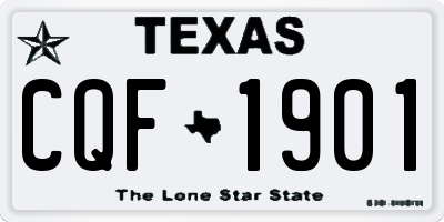 TX license plate CQF1901