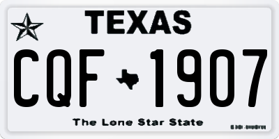 TX license plate CQF1907
