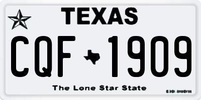 TX license plate CQF1909