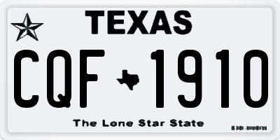 TX license plate CQF1910