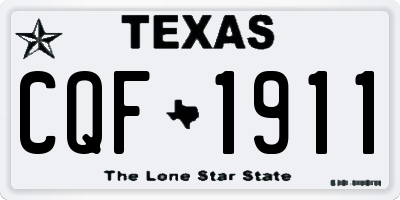 TX license plate CQF1911