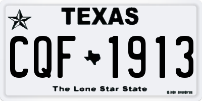 TX license plate CQF1913