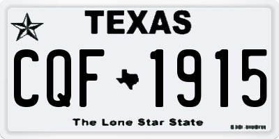 TX license plate CQF1915
