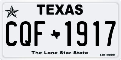 TX license plate CQF1917