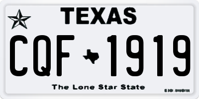 TX license plate CQF1919