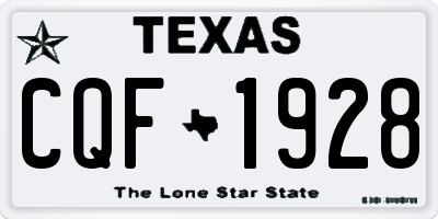 TX license plate CQF1928