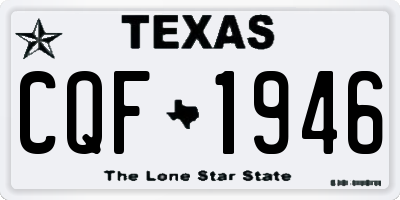 TX license plate CQF1946
