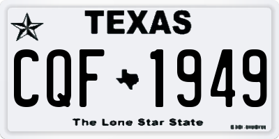 TX license plate CQF1949
