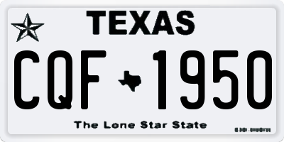 TX license plate CQF1950