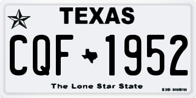 TX license plate CQF1952