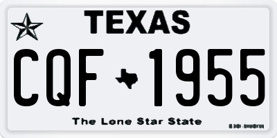 TX license plate CQF1955