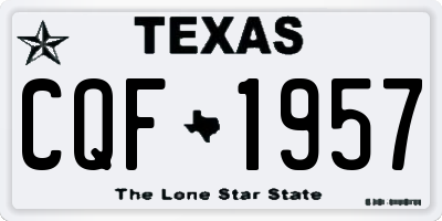 TX license plate CQF1957