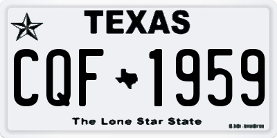 TX license plate CQF1959
