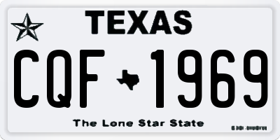 TX license plate CQF1969