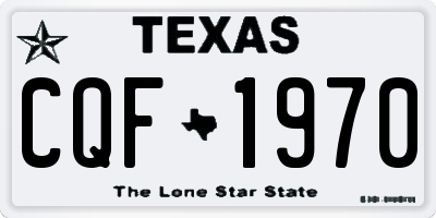 TX license plate CQF1970