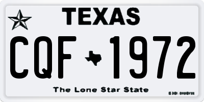 TX license plate CQF1972