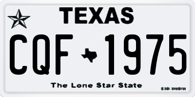 TX license plate CQF1975