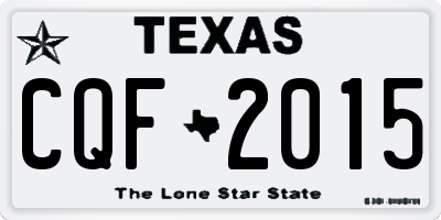 TX license plate CQF2015