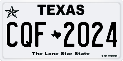 TX license plate CQF2024