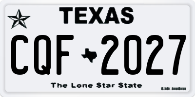 TX license plate CQF2027