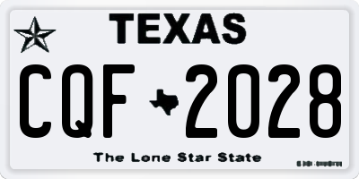 TX license plate CQF2028
