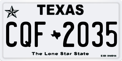 TX license plate CQF2035